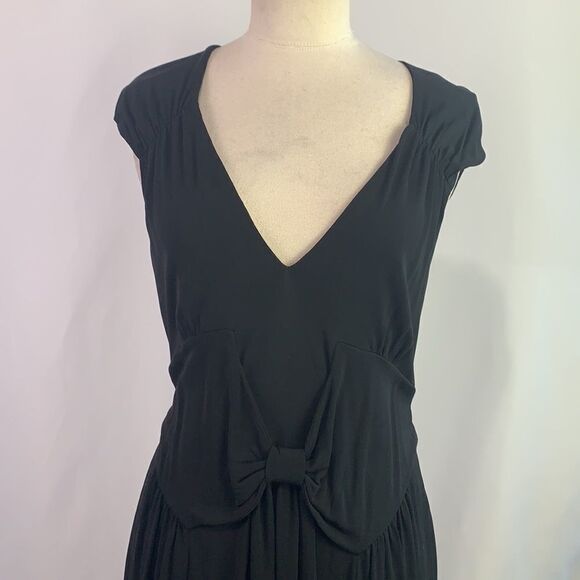Hoss Black Bow Front Midi Dress - Picture 4 of 5